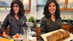 Olga Miranda hace torrejas con salsa de horchata