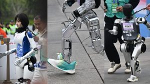 Decenas de robots humanoides salieron a las calles de Pekín, uniéndose a miles de sus homólogos de carne y hueso en una primera media maratón mundial que demuestra el afán de China por liderar la carrera mundial en tecnología de vanguardia.