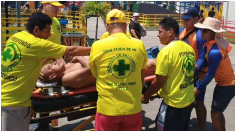 La víctima perdió el equilibrio y se golpeó contra unas rocas. Foto / Comandos de Salvamento