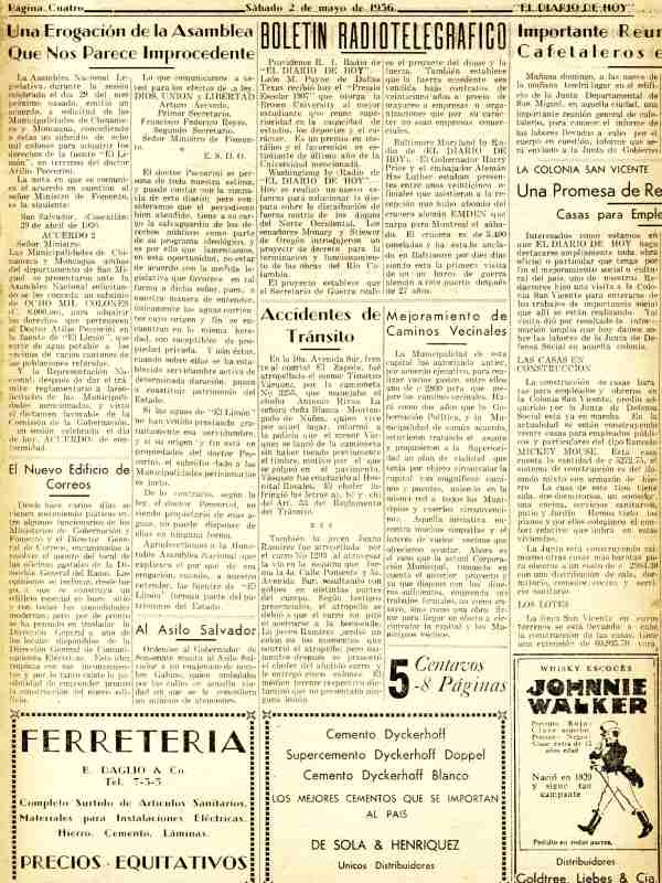 primera edicion de el diario de hoy