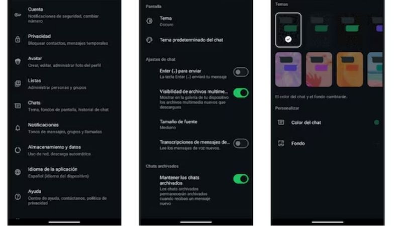 Chats de WhatsApp personalizados