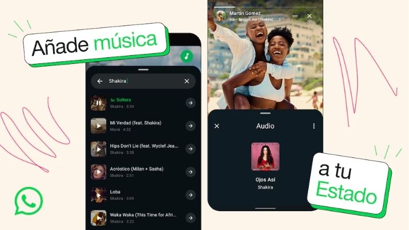 Añadir música al estado de WhtasApp