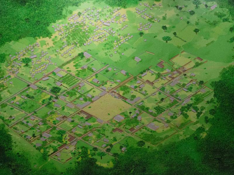 Recreación de Ciudad Vieja del siglo XVI elaborada por Ricardo Castellón