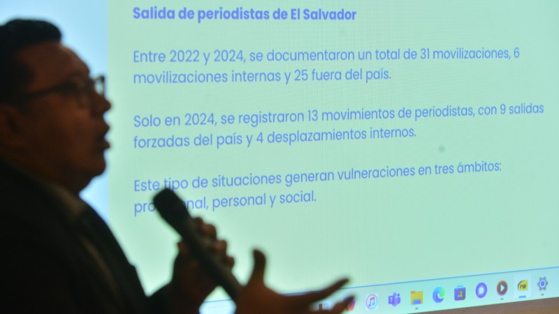 5 de mayo de 2025  Informe sobre la Libertad de Prensa en El Salvador durante el año 2024 presentado por la Asociación de Periodistas de El Salvador. Vulneraciones a la libertad de prensa  Foto EDH/Emerson Del Cid