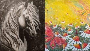 Flor Nuila Liricas Pictoricas exposición