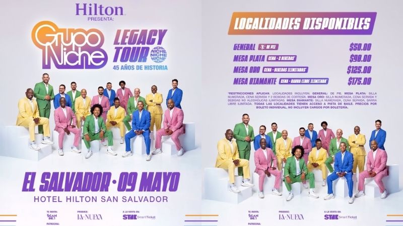 Grupo Niche en El Salvador 2025