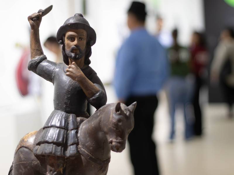 Imagen de un conquistador de la muestra "San Salvador 500 años" en el Marte