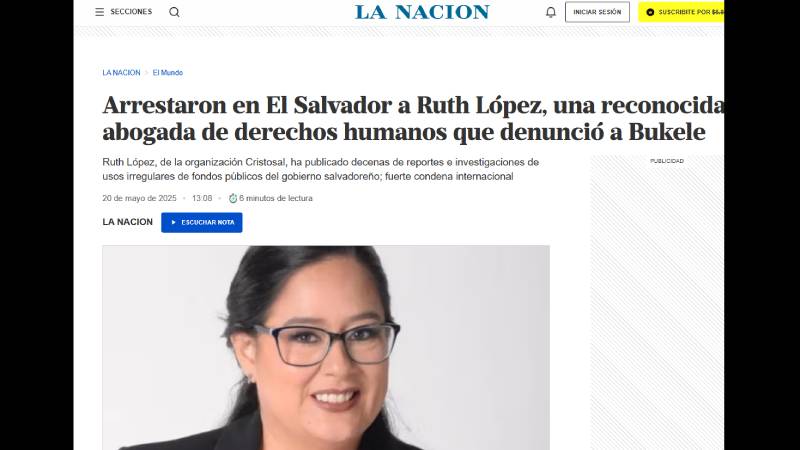 La Nacion Argentina-Portadas Internacionales Caso Ruth Lopez