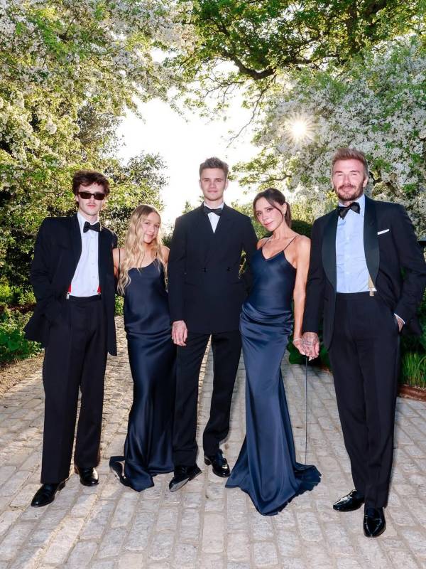 La familia Beckham sin Brooklyn
