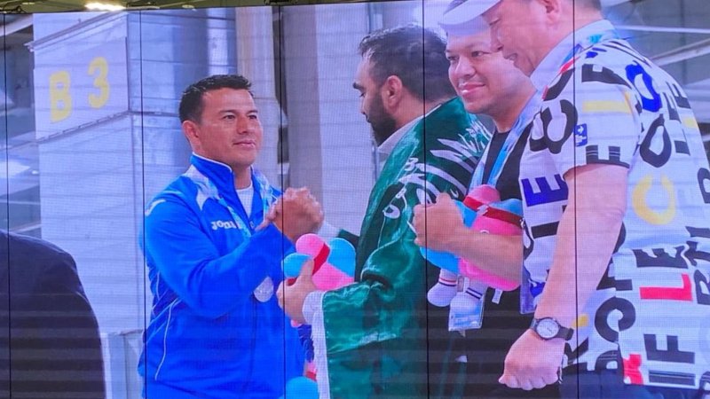 Marvin Martinez Levantamiento Pesas Juegos Mundiales Master