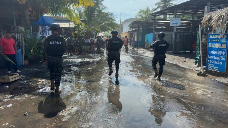 Oleaje playa Majahual