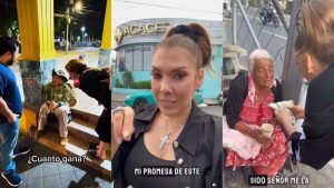 Verónica Safie ayuda a adultos mayores.