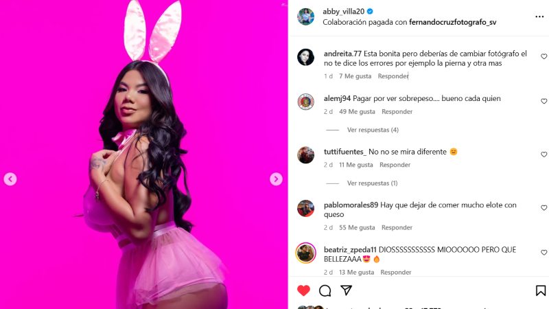 Abigaíl Mancía recurrió a un fotógrafo profesional para esta sesión de fotos.