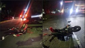Un joven de 18 años murió en un hospital tras sufrir un accidente de motocicleta el sábado en San Rafael Obrajuelo. Foto: Cortesía