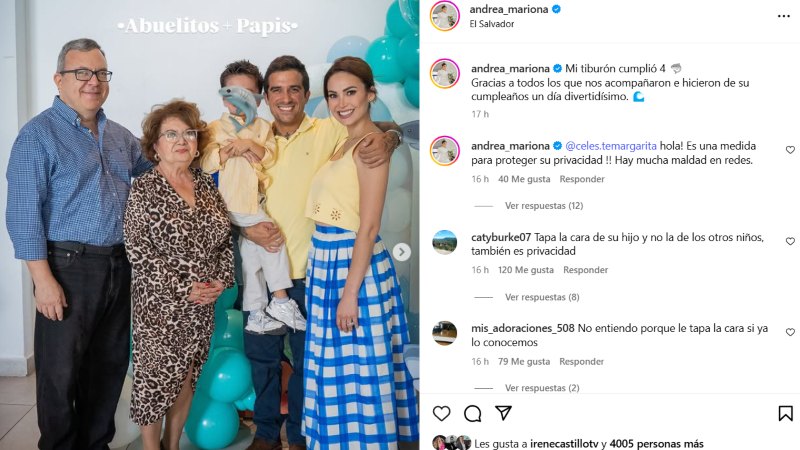 Andrea Mariona y su esposo prepararon una fiesta temática para su hijo.