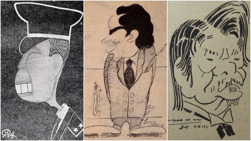 1. El brigadier Maximiliano Hernández Martínez (1882-1966), por Fernando Rodríguez Amaya. 2. El pintor y fotógrafo colombiano Leo Matiz (1917-1993), por Tuno Alvarenga. 3. El escritor salvadoreño Francisco Gavidia (1863-1955), por Carlos González Mon.