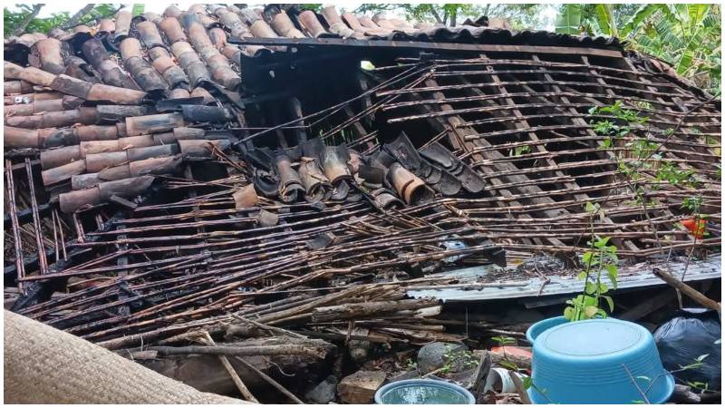 Así quedó la casa tras un colapso hace algunas semanas. Foto / Cortesía