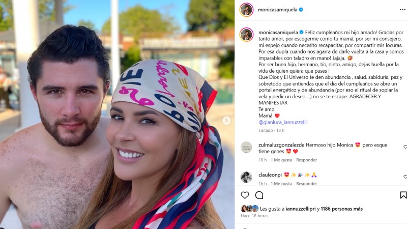 Mónica Casamiquela y su hijo guardan cierto parecido.