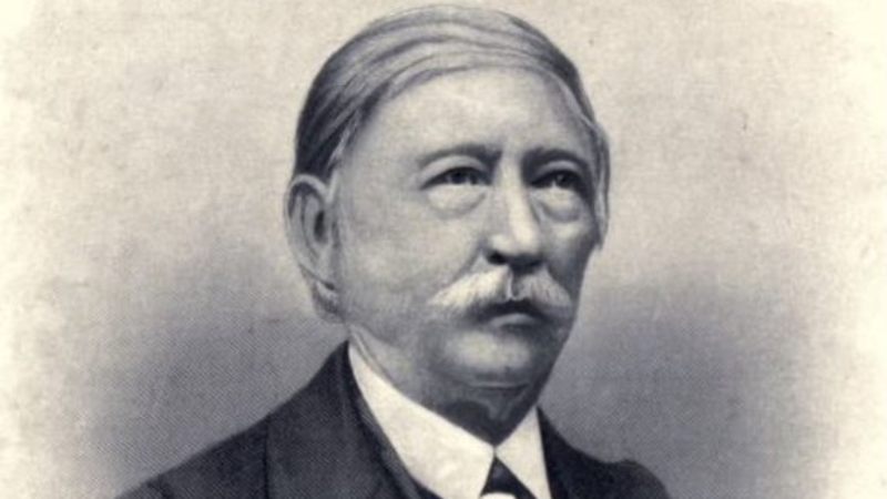 Rostro del presidente salvadoreño Doroteo Vasconcelos Vides y Ladrón de Guevara (Sensuntepeque, 1803-San Vicente, 1883), en un grabado realizado en 1880.
