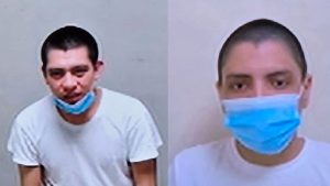 Vista pública contra José Arnoldo Morán Gutiérrez y Gabriel Isaí Morán Rosales, acusados del delito de feminicidio agravado. Foto EDH / Cortesía Centros Judiciales.