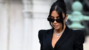 La estrella de la telerrealidad Kim Kardashian está 