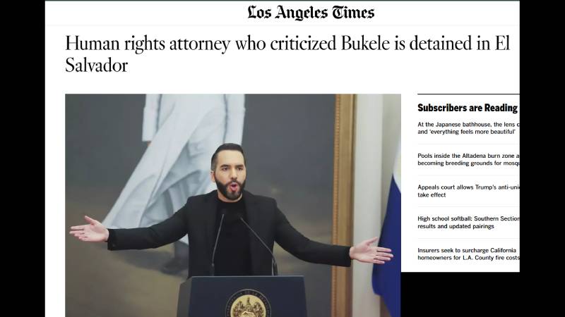Los Ángeles Times-Portadas Internacionales Caso Ruth López
