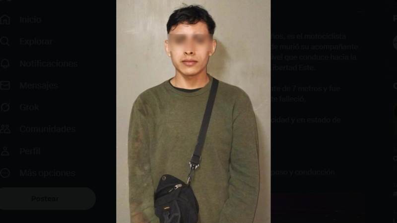 El motociclista no tenía licencia de conducir, detalló la PNC. Foto / Cortesía