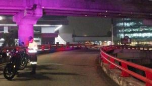 Desde este paso a desnivel cayó la víctima. Foto / Cortesía