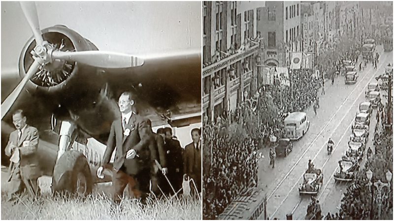 Fotogramas del regreso triunfal del Nippon a Tokio.