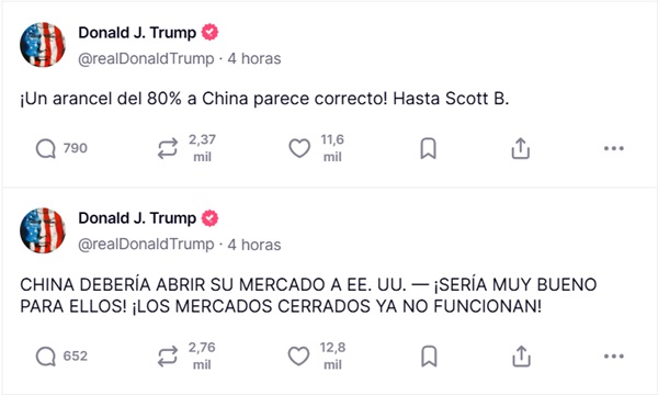 Trump en social Truth