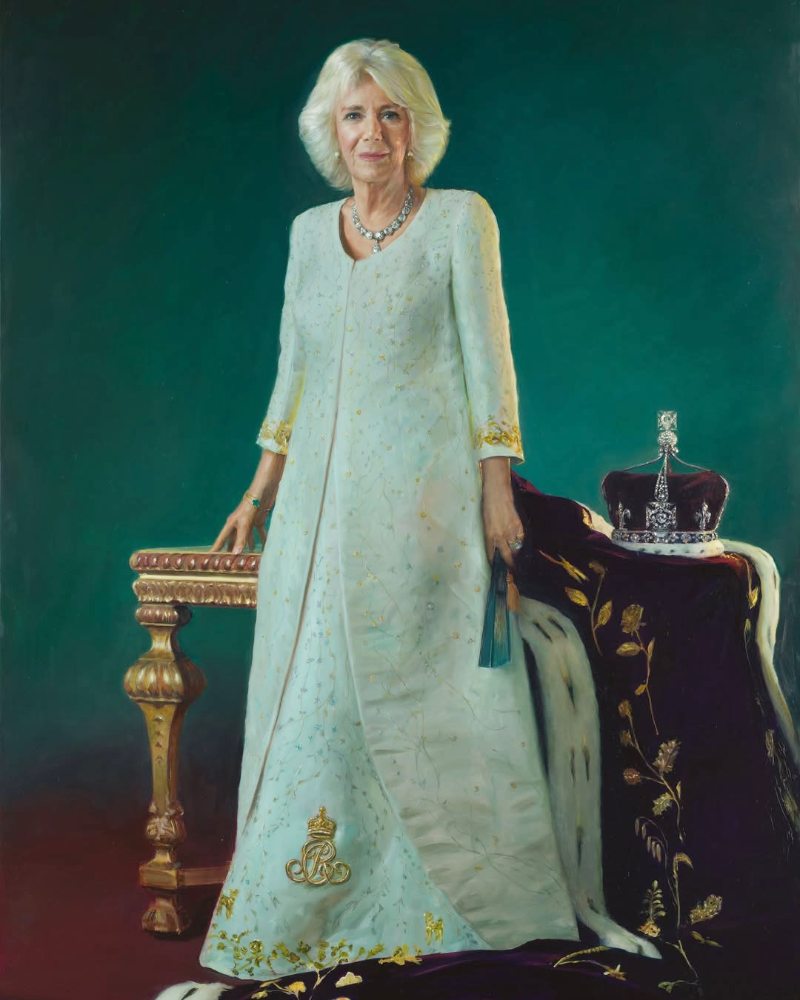 Retrato de Camila esposa del rey Carlos III