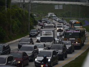 trafico entrada san salvador bulevar integracion