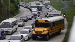 trafico entrada san salvador bulevar integracion