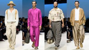 Giorgio Armani presenta colección para hombres en Milán 2025