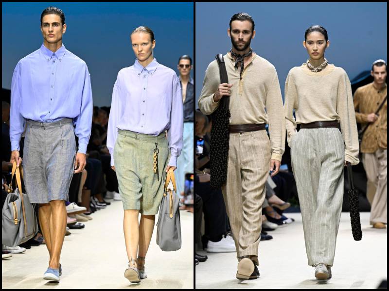 Giorgio Armani presenta colección para hombres en Milán 2025