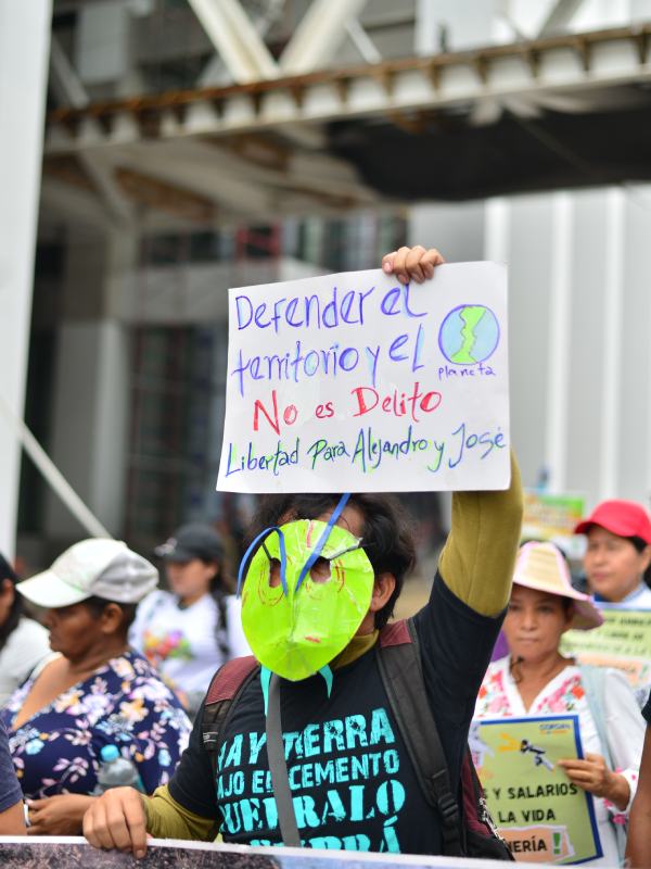 Caminata ecológica realizada por el movimiento franciscano de la iglesia católica junto a organizaciones ambientalistas.