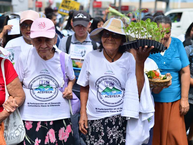 Caminata ecológica realizada por el movimiento franciscano de la iglesia católica junto a organizaciones ambientalistas.