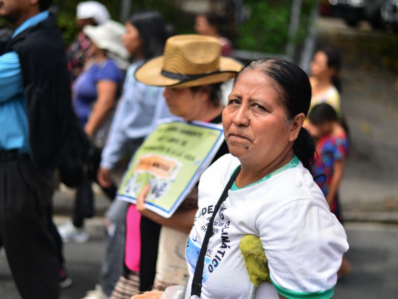 Caminata ecológica realizada por el movimiento franciscano de la iglesia católica junto a organizaciones ambientalistas.
