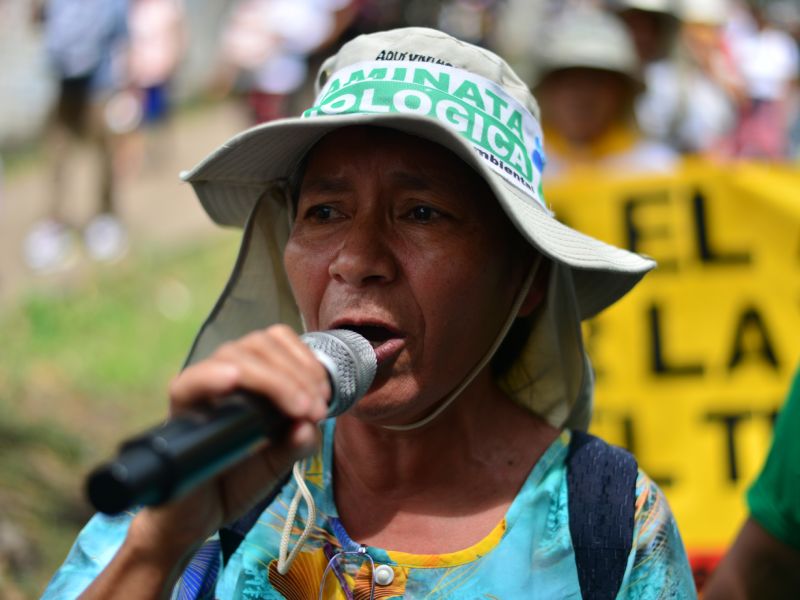 Caminata ecológica realizada por el movimiento franciscano de la iglesia católica junto a organizaciones ambientalistas.