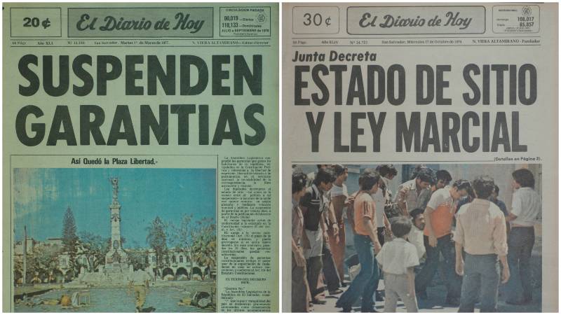 Estados de sitio en El Salvador del siglo XX