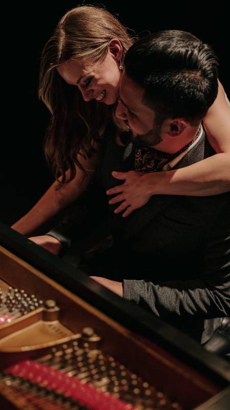 Pareja de pianistas Andres Angel y Heather Gillis