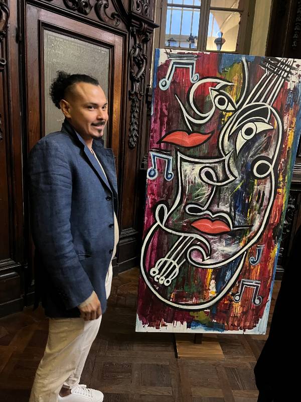 Pintor salvadoreño Nicolás Realegeño