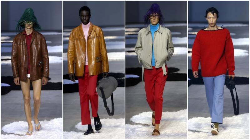 Moda masculina con el sello Prada en Milán
