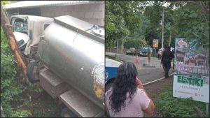 La identidad de la víctima no ha sido revelada ni tampoco si el motorista de la pipa se encuentra herido. Foto: Cortesía