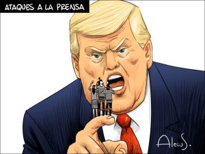 alecus ataques trump prensa