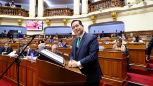 Eduardo Arana asumió el cargo de Primer Ministro en mayo. Foto; Congreso del Perú