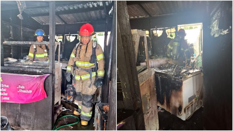 El Cuerpo de Bomberos atendió la emergencia. Foto / Cortesía