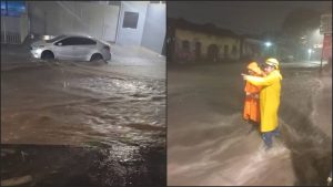 Las vías parecían ríos embravecidos luego de las lluvias. Fotos: Cortesía