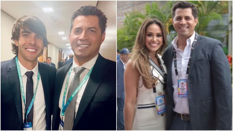 Luciana Sandoval dejó ver que apoya a su esposo en sus intereses.