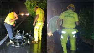 La escena se prolongó por más de 20 metros. Foto / Cortesía Comandos de Salvamento